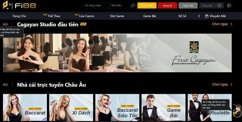 fi88 casino - nhà cái trực tuyến uy tín và chất lượng hàng đầu 2 giao diện casino fi88