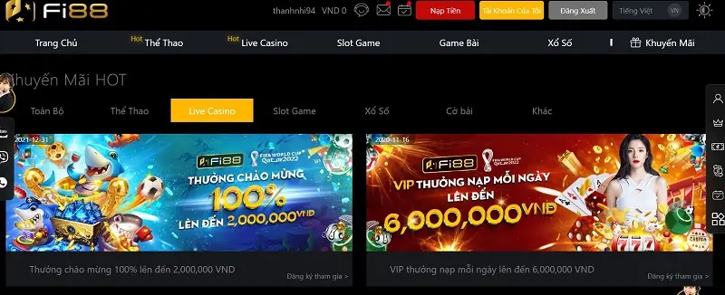 fi88 casino - nhà cái trực tuyến uy tín và chất lượng hàng đầu 10 khuyến mãi casino fi88